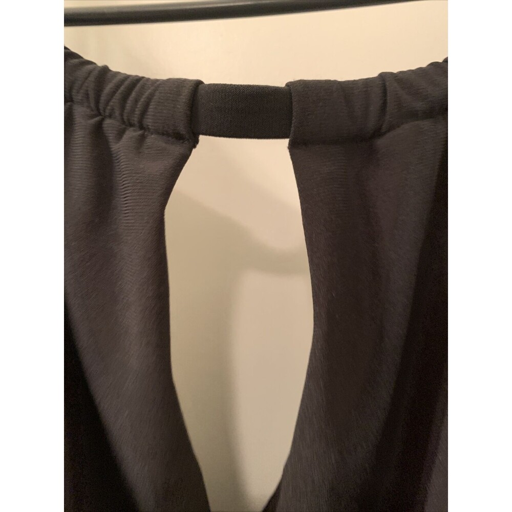 Women's Black High Neck Swim Romper with Pockets One Piece Swimsuit Aqua Sz 24W - Picture 6 of 16